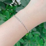  Sterling Silver Bracelet-Vòng Tay Bạc 925 Bi Gạo Sọc móc máy- VTT121 