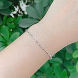  Sterling Silver Bracelet-Vòng Tay Bạc 925 Bi Gạo Sọc móc máy- VTT121 