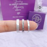  Nhẫn Bạc 925 Bản Nhám Đơn Giản - Nhẫn Bản Trơn Đơn Giản - Minimal Silver Ring 