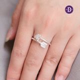  Nhẫn Mũi Tên Tình Yêu Đính Đá - Nhẫn Bạc 925 Sparkling Heart Arrow Silver Ring 2461NH 