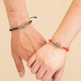  Vòng Tay Thắt Couple Charm Bạc 925 Mèo May Mắn 