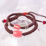  Vòng Tay Đá Lu Thống Đá Đào Hoa (Rhodochrosite) - Viên Đá Tình Yêu 