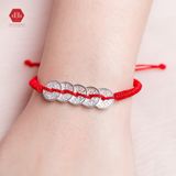  Vòng Tay Dây Thắt 5 Đồng Xu (Đồng Tiền) & Cầu May Mắn - Vòng Thắt Thủ Công Phối Charm Bạc 925 