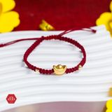  Vòng Tay Dây Thắt Thỏi Vàng Chiêu Tài Lộc & Cầu May Mắn - Vòng Thắt Thủ Công Phối Charm Bạc 925 