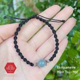  Vòng Tay Dây Thắt 1 Viên Đá Aquamarine Basic Hợp Mệnh Thủy & Mộc 