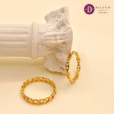  DNA Line Gold Plated Silver Ring - Nhẫn Freesize DNA Xi Vàng 2002NT 