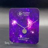  Sterling Silver Necklace-Dây chuyền Mặt Tròn Cung Hoàng Đạo Song Tử và Kim Ngưu - Horoscope Star Sign Moon Tag-811dc 