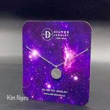  Sterling Silver Necklace-Dây chuyền Mặt Tròn Cung Hoàng Đạo Song Tử và Kim Ngưu - Horoscope Star Sign Moon Tag-811dc 