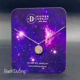  Sterling Silver Necklace-Dây chuyền Mặt Tròn Cung Hoàng Đạo Bạch Dương và Bảo Bình - Horoscope Star Sign Moon Tag 
