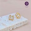 Parallel Hexa Hoops - Gold Plated Earrings - Hoa Tai Khoen Line Lục Giác 1625BTK