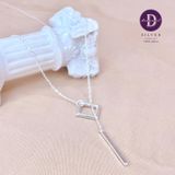  Square Falling Bar Sterling Silver Necklace - Dây Chuyền Bạc 925 Kiểu Xỏ Freesize Hình Vuông 281DCT 