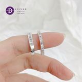  Nhẫn Bạc 925 Nhẫn Bản Full Đá & 1/2 Line Đá - Đá Baguette Hình - Silver 925 Ring - 2596NH  2600NH 