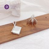  Personalized Notebook Pendant Necklace Customized Engraving Name Date for Women Men  - Mặt Dây Chuyền Quyển Sổ Khắc Chữ MDC441 