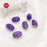  Mặt Lu Thống Đá Mắt Rồng Tím Charoite - Đá Phong Thủy Thiên Nhiên  - Cho Mệnh Thổ & Hỏa - Ddreamer 