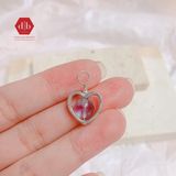  Mặt Dây Chuyền Đá Thiên Nhiên - Đá Thạch Anh Dâu Hồng & Flourite Moon Stone Mix Charm Bạc 925  - Ddreamer 