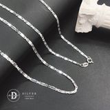  Dây Chuyền Nam Trơn Xích Dẹp Chữ Nhật 1&2li - Dây chuyền Bạc 925 - Silver 925 Necklace Basic Chain Ddreamer 