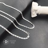  Dây Chuyền Nam Trơn Xích Bản Vuông Móc Máy - Dây chuyền Bạc 925 - Silver 925 Necklace Basic Chain Ddreamer 