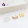 Hoa Tai Bạc 925 Xi Vàng/ Vàng Hồng Kẹp Vành Tai Earcuff Kiểu Unisex Mặt Cười Smiley Face 2761EC