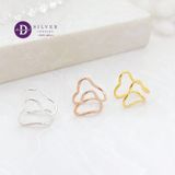  Earcuff Double Heart Line Earcuff - Hoa Tai Kẹp Vành Xi Vàng/ Vàng Hồng Line Trái Tim - 1882EC 