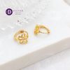 Hoops Simple Lovely Flower - Gold Plated Earrings - Hoa Tai Khoen Bạc 925 Xi Vàng Bông Hoa Nhỏ 2728BTK Ddreamer