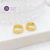  Big Hoops Statement X - Gold Plated Earrings - Hoa Tai Khoen Bạc 925 Bản Dày Chữ X 2708BTK 