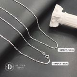  Dây Chuyền Nam Trơn Kiểu Hình Thoi Dẹp & Trụ Móc Máy - Dây chuyền Bạc 925 - Silver 925 Necklace Basic Chain Ddreamer 