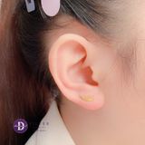 Earclimber Mini Plain Leaf -  Gold/ Rose Gold Plated Earrings  Hoa Tai Bạc 925 Xi Vàng/Vàng Hồng Earclimber Mini Plain Leaf 2381ECB 