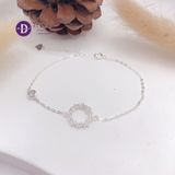  Sparkling Circle Blue Sea Silver Bracelet - Vòng Tay Bạc 925 Vòng Tròn Đính Đá - Quà Tặng Giáng Sinh 267VTH 