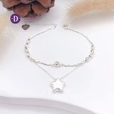  Star Love Silver Bracelet - Vòng Tay Bạc 925 Ngôi Sao & Bi Móc Máy Kiểu 2 Dây- Quà Tặng Giáng Sinh 110VTT 