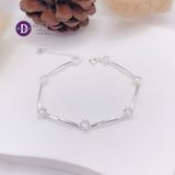  Gem Silver Bar Bracelet - Vòng Tay Bạc 925 Đính 7 Viên Đá CZ 4li 1292VTH 