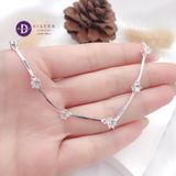  Gem Silver Bar Bracelet - Vòng Tay Bạc 925 Đính 7 Viên Đá CZ 4li 1292VTH 