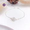 Lucky Coin & Holding Circle Silver Bracelet - Vòng Tay Bạc 925 Đồng Tiền May Mắn Đính Đá & Khoen Bạc 1295VTH