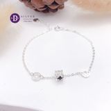  Flower Tube & LOVE Silver Bracelet - Lắc Tay Bạc 925 Khoen Chữ LOVE & Ống Tube Hoa Đính Đá 1293VTH 