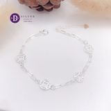  4 Lucky Coin Silver Bracelet - Vòng Tay Bạc 925 Vòng Tay 4 Đồng Tiền May Mắn Đính Đá 1297VTH 