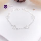  4 Lucky Coin Silver Bracelet - Vòng Tay Bạc 925 Vòng Tay 4 Đồng Tiền May Mắn Đính Đá 1297VTH 