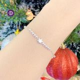  Snowflake Silver Bracelet - Vòng Tay Bạc 925 Hoa Tuyết (Dây Mì & Bi Bạc) - Quà Tặng Giáng Sinh 415VTT 