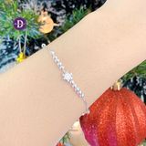  Snowflake Silver Bracelet - Vòng Tay Bạc 925 Hoa Tuyết (Dây Mì & Bi Bạc) - Quà Tặng Giáng Sinh 415VTT 