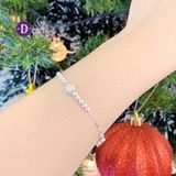  Snowflake Silver Bracelet - Vòng Tay Bạc 925 Hoa Tuyết (Dây Mì & Bi Bạc) - Quà Tặng Giáng Sinh 415VTT 