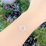  Sparkling Circle Blue Sea Silver Bracelet - Vòng Tay Bạc 925 Vòng Tròn Đính Đá - Quà Tặng Giáng Sinh 267VTH 