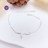  Heartbeat Silver Bracelet -  Lắc Tay Nhịp Tim & 1 Trái Tim Dễ Thương - 050VTT - 164VTT 