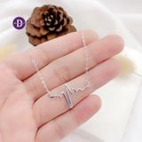  Heartbeat Silver Bracelet -  Lắc Tay Nhịp Tim & 1 Trái Tim Dễ Thương - 050VTT - 164VTT 