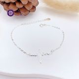  Heartbeat Silver Bracelet -  Lắc Tay Nhịp Tim & 1 Trái Tim Dễ Thương - 050VTT - 164VTT 