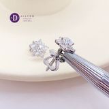  Bông Tai Nữ Đính Đá Moissanite 3.6Li - Bông Tai Bạc 925 Xi Kim Cao Cấp Kiểu Hoa Tuyết Đính Full Moi -  Moissanite Sterling Silver Earrings MBT027-2 