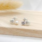  Pearl Shell Star Silver Earring - Bông Tai Sò Sao Biển Ngọc Trai Ddreamer - 917BTH 