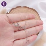  Silver Necklace 4 Flying Hearts - Dây Chuyền Bạc 925 Cao Cấp  4 Trái Tim Đính Đá  Ddreamer 118́̃7DCH 