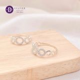  Nhẫn Bạc 925 Kiểu 7 Mặt Tròn Đính Đá - 7 Halo Circle - Silver 925 Rings - 2623NH Ddreamer 