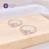  Nhẫn Bạc 925 Princess 1 Viên Đá CZ 4.5li Kiểu 6 Chấu Đai Chéo - CZ Stone 4.5mm - Silver 925 Rings - P2624NH Ddreamer 