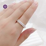  Nhẫn Premium Bạc 925 Đá CZ 7Li - Bản Đá Baguette 3mm - Silver 925 Rings - P2252NH Ddreamer 