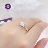  Nhẫn Bạc 925 Princess 1 Viên Đá CZ 6li Kiểu 6 Chấu - CZ Stone 6mm - Silver 925 Rings - P2621NH Ddreamer 