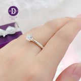  Nhẫn Bạc 925 Princess 1 Viên Đá CZ 6li Kiểu 6 Chấu - CZ Stone 6mm - Silver 925 Rings - P2621NH Ddreamer 